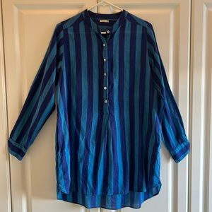 Matta tunic blouse striped blue, size medium